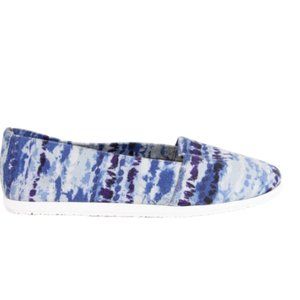 Aerosoles Leather Slip on Shoes NEW Women Flat 6.5 wide Tie Dye Fashion Sneaker